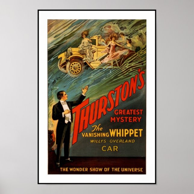Posters Theatre Vintage Thurston Magican Car (Front)