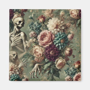 Posthumous Heartache – Gothic Floral Design Magnet