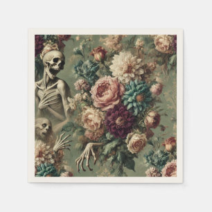 Posthumous Heartache – Gothic Floral Design Napkin