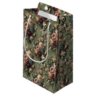 Posthumous Heartache – Gothic Floral Design Small Gift Bag