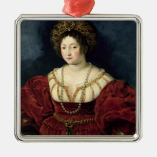 Posthumous portrait of Isabella d'Este Metal Tree Decoration