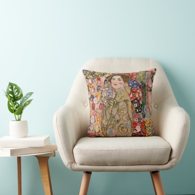 Posthumous Portrait of Ria Munk by Gustav Klimt Cushion (Chair)