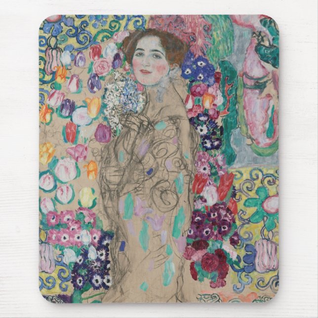Posthumous Portrait of Ria Munk by Gustav Klimt Mouse Mat (Front)