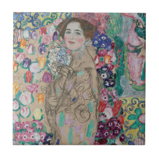 Posthumous Portrait of Ria Munk by Gustav Klimt Tile