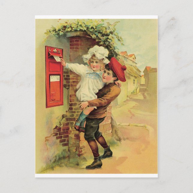 Posting a letter postcard (Front)