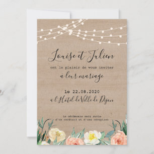 Posting a rural wedding guinguette invitation