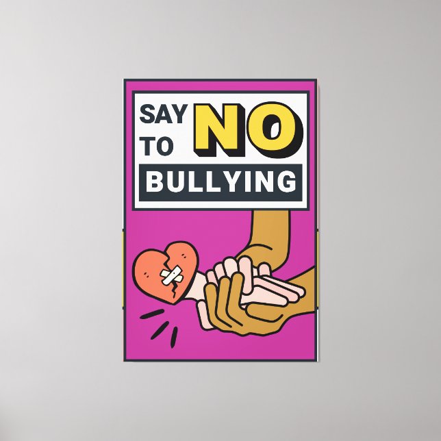 Postive quote -No bullying Canvas Print (Front)