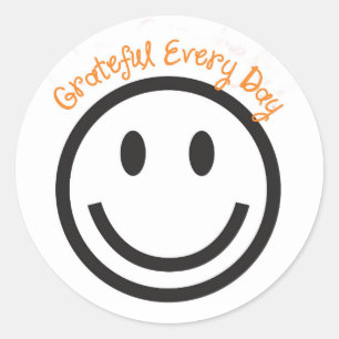 Postive Sayings Sticker-Grateful Classic Round Sticker