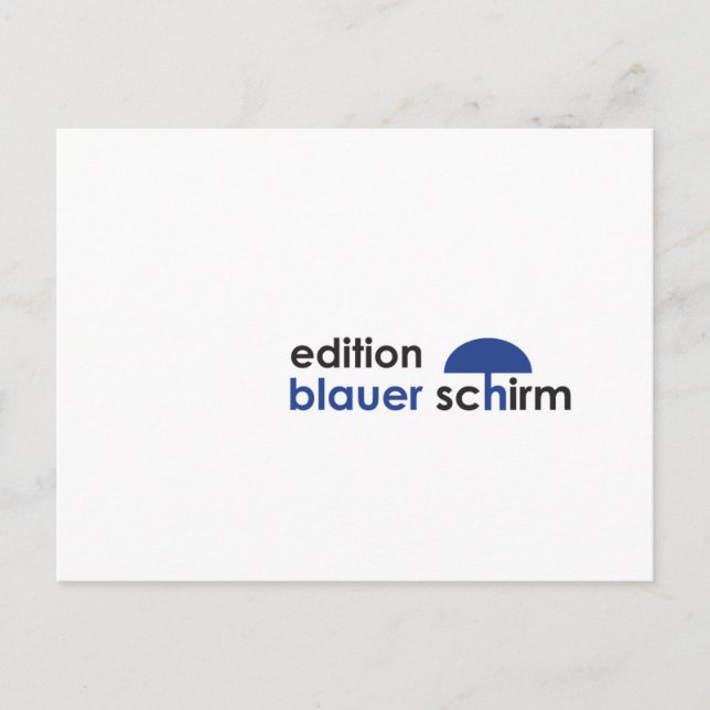 Postkarte - Edition Blauer Schirm Postcard (Front)