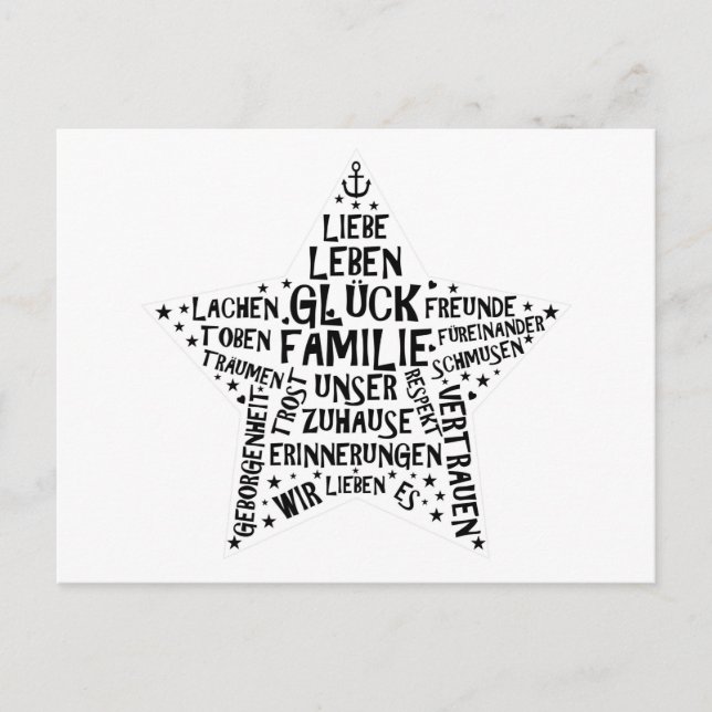 Postkarte 'FAMILIENSTERN' Postcard (Front)