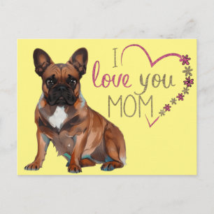 Postkarte französische Bulldogge Muttertag Postcard