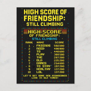Postkarte „Friendship Highscore“ Postcard