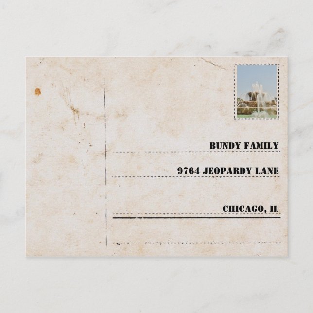 Postkarte für die Bundy Familie Postcard (Front)