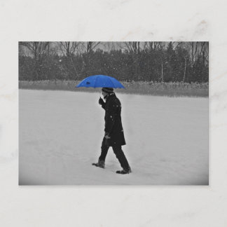 Postkarte - gegen den Schnee Postcard