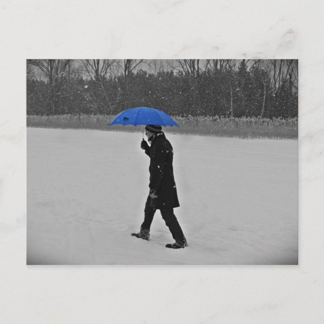 Postkarte - gegen den Schnee Postcard (Front)