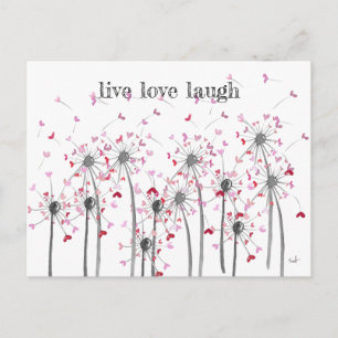 postkarte Herz Pusteblume Spruch spruchkarte liebe Postcard