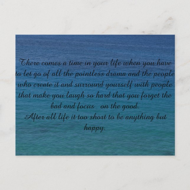 Postkarte mit Spruch Postcard (Front)