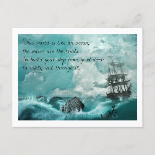 Postkarte mit Spruch Postcard