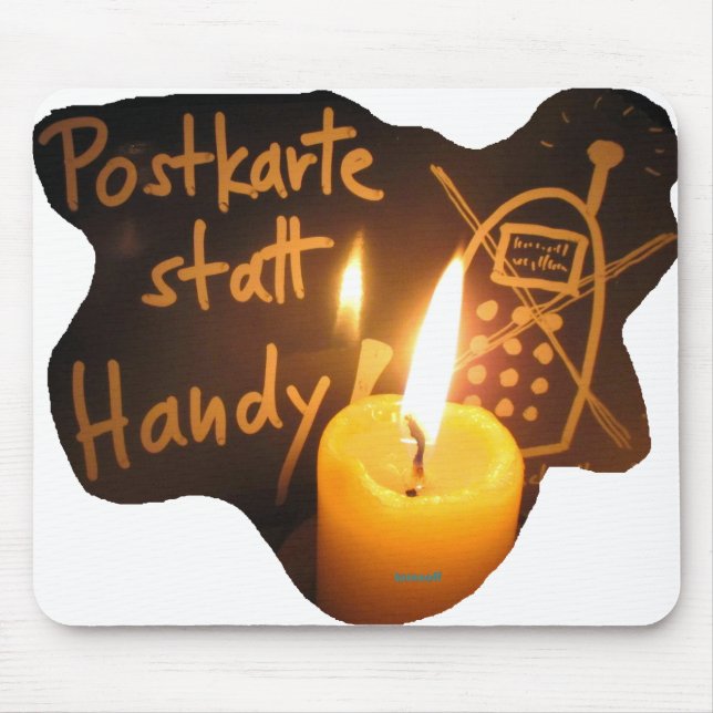 Postkarte statt Handy! - Mousepad (Front)
