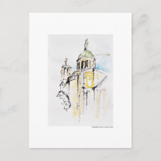 Postkarte Zeichnung Bleistift Hannover Landschaft Postcard