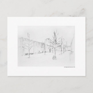 Postkarte Zeichnung Bleistift Hannover Landschaft Postcard