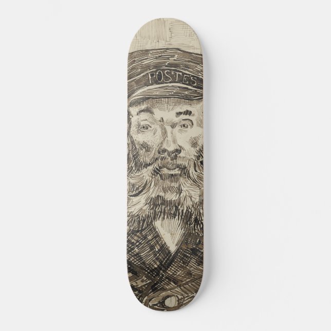 Postman Joseph Roulin (Sepia Sketch) (by van Gogh) Skateboard (Front)