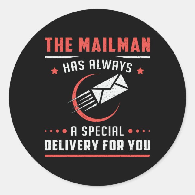 Postman Mailman Day Post Mail Delivery Gift Idea Classic Round Sticker (Front)