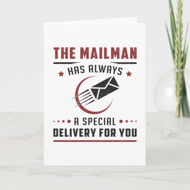 Postman Mailman Day Post Mail Job Delivery Gift Card (Front)