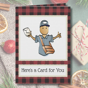 Postman Merry Christmas Card from Customer