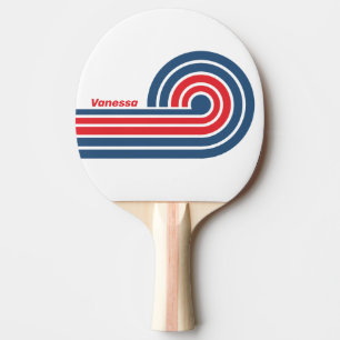 Postman Nostalgic Curl Stripes with Name Ping Pong Paddle