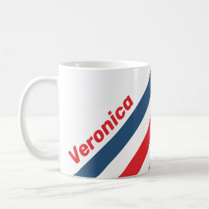 Postman Nostalgic Stripes with Name Coffee Mug