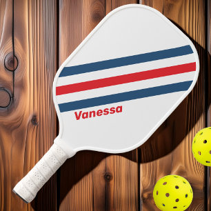 Postman Nostalgic Stripes with Name Pickleball Paddle