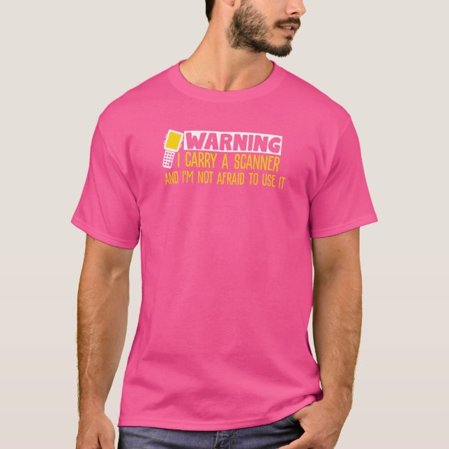 Postman Scanner For Postal Worker T-Shirt (Front)