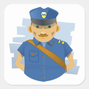 Postman Square Sticker