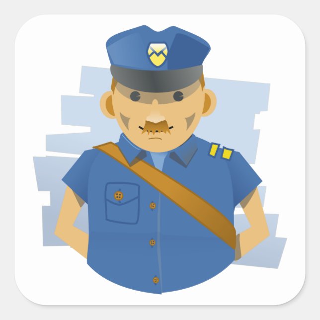Postman Square Sticker (Front)