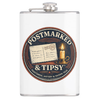 Postmarked & Tipsy Hip Flask