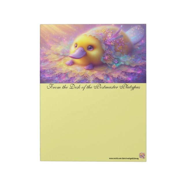 Postmaster Platypus Snailmail Stationery Notepad (Rotated)
