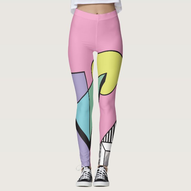 Postmodern Geometric: Abstract Composition Leggings (Front)
