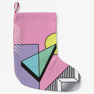 Postmodern Geometric: Abstract Composition Small Christmas Stocking