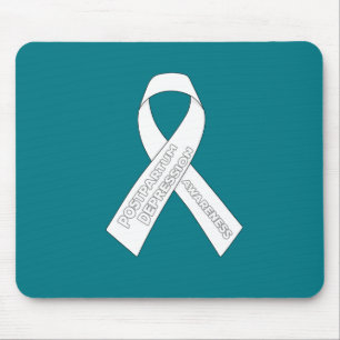 postpartum depression Awareness Ribbon Mouse Mat