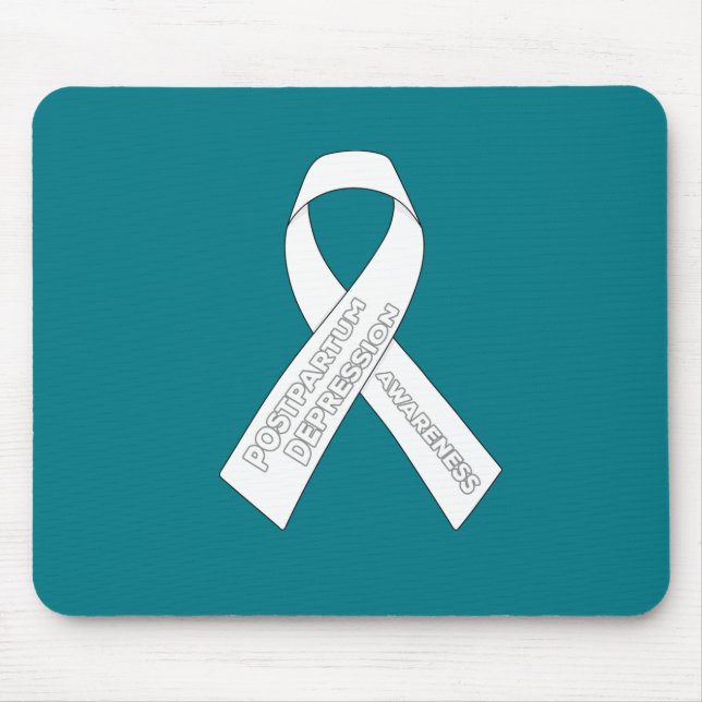 postpartum depression Awareness Ribbon Mouse Mat (Front)