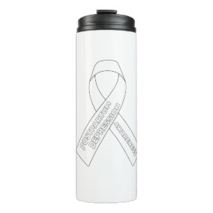 postpartum depression Awareness Ribbon Thermal Tumbler