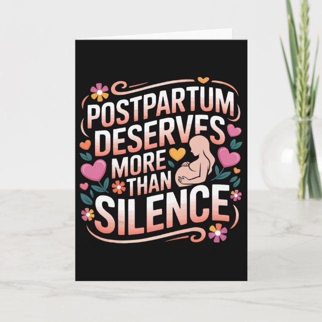 Postpartum Depression Mother Mama Maternal Mental  Card (Front)