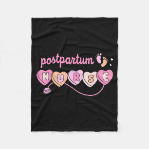 Postpartum nurse valentines day mother baby rn fleece blanket