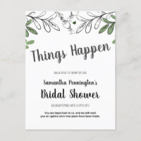 Postponed Bridal Shower whimsical vines and flower