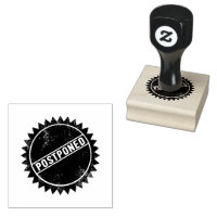 POSTPONED Text Sun Logo Jet Black Ink Colour Uniqu