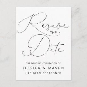 Postponed Wedding Announcement Card
