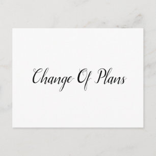 Postponed Wedding Announcement Postcard