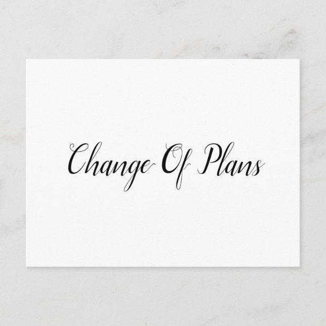 Postponed Wedding Announcement Postcard (Front)