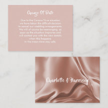 Postponed Wedding Change Of Date Announcement